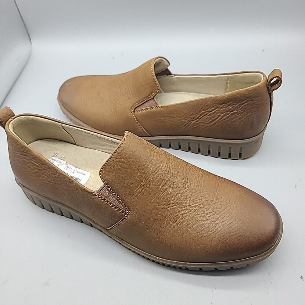Dansko Linley Women Sz 9.5-10/ 40 Loafers Tan Leather Slip On Casual Shoes New